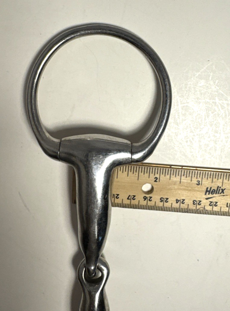 5” Hollow Aluminum Eggbutt Single Joint Snaffle, 1" thick Bars