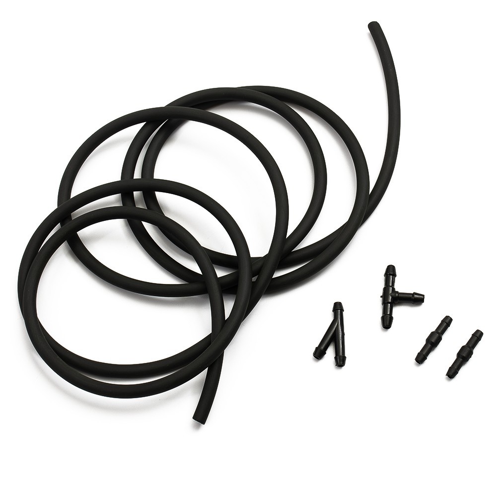 Hose Jet Pumps Kit Nozzle Pump Wiper With Connector ABS Plastic+Rubber