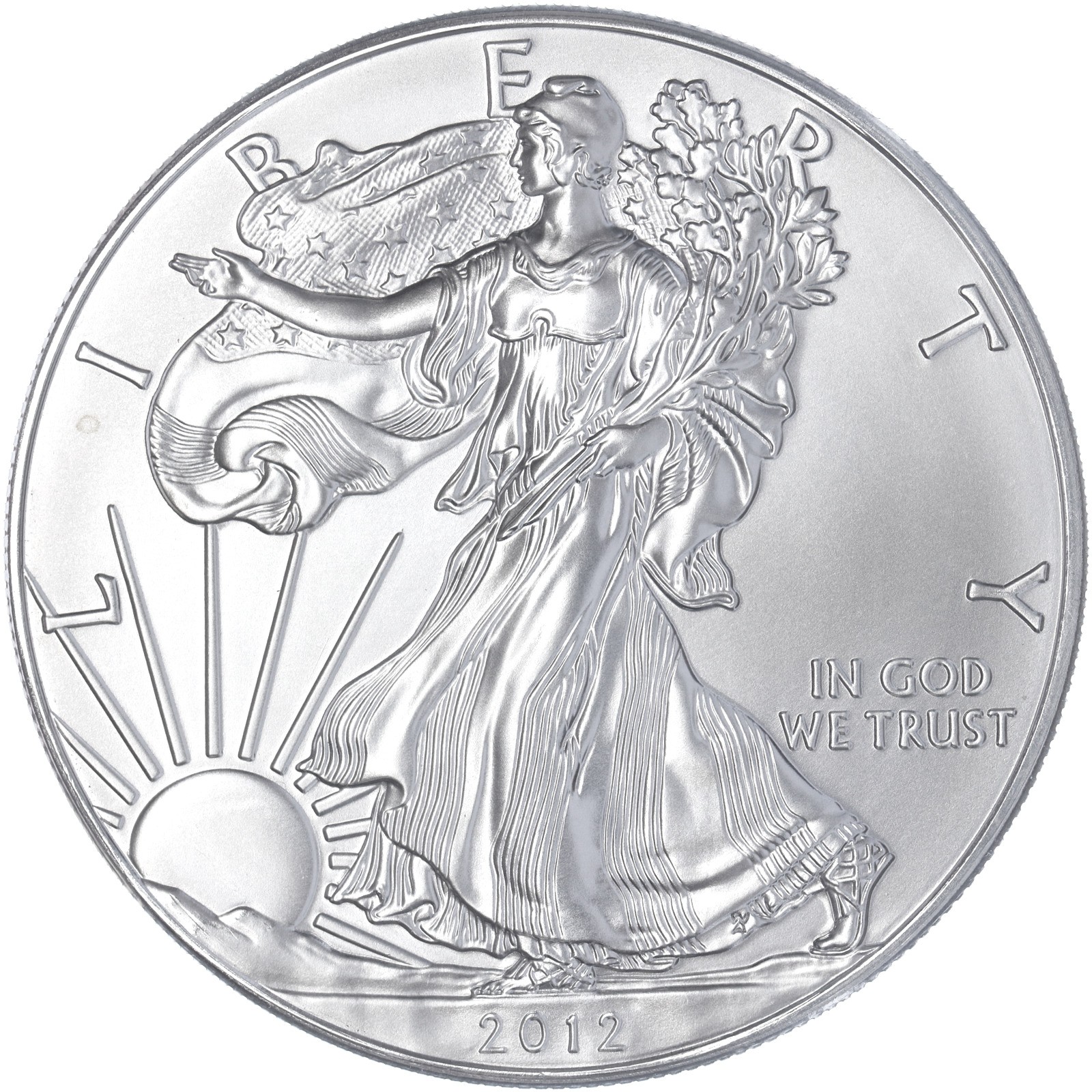 2012 American Silver Eagle 1 Oz Gem Brilliant Uncirculated Coin See Pics Q513