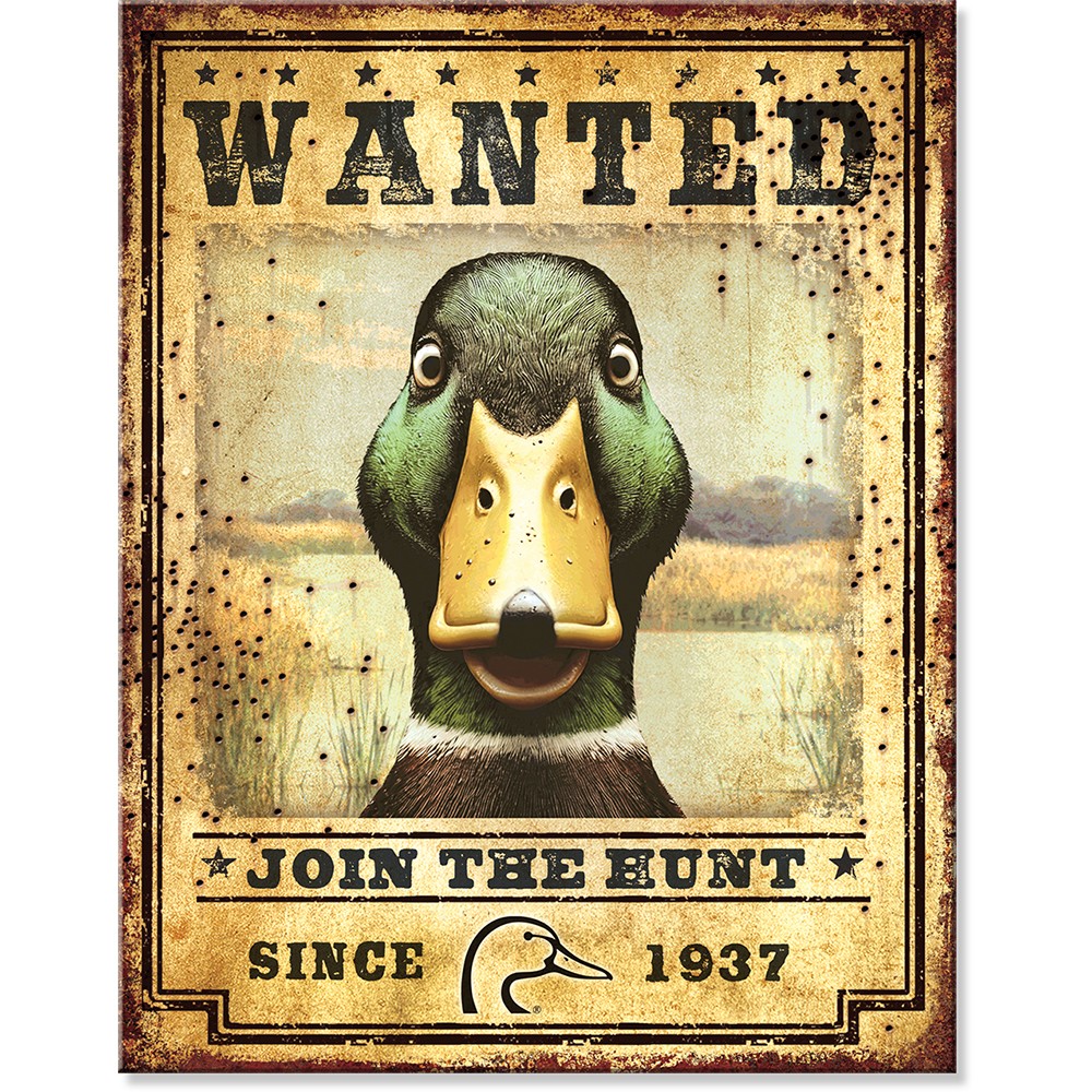 Duck Wanted Metal Sign  2957