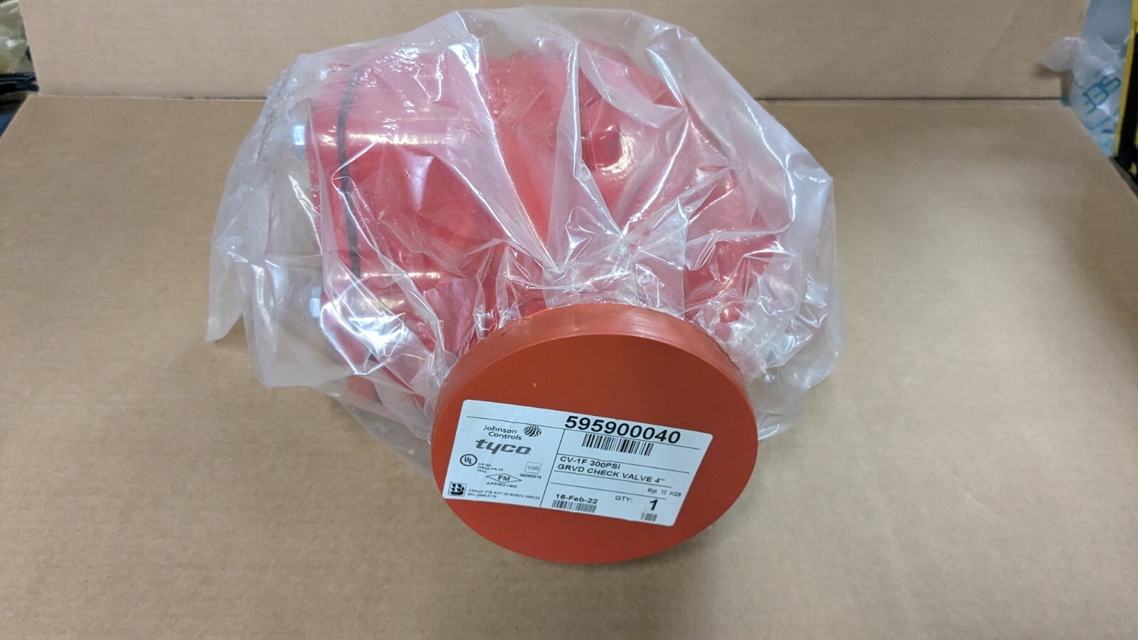 TYCO Grooved Swing Check Valve 4" 4 Inch CV-1F 300 PSI DN 100 59-590-0-040