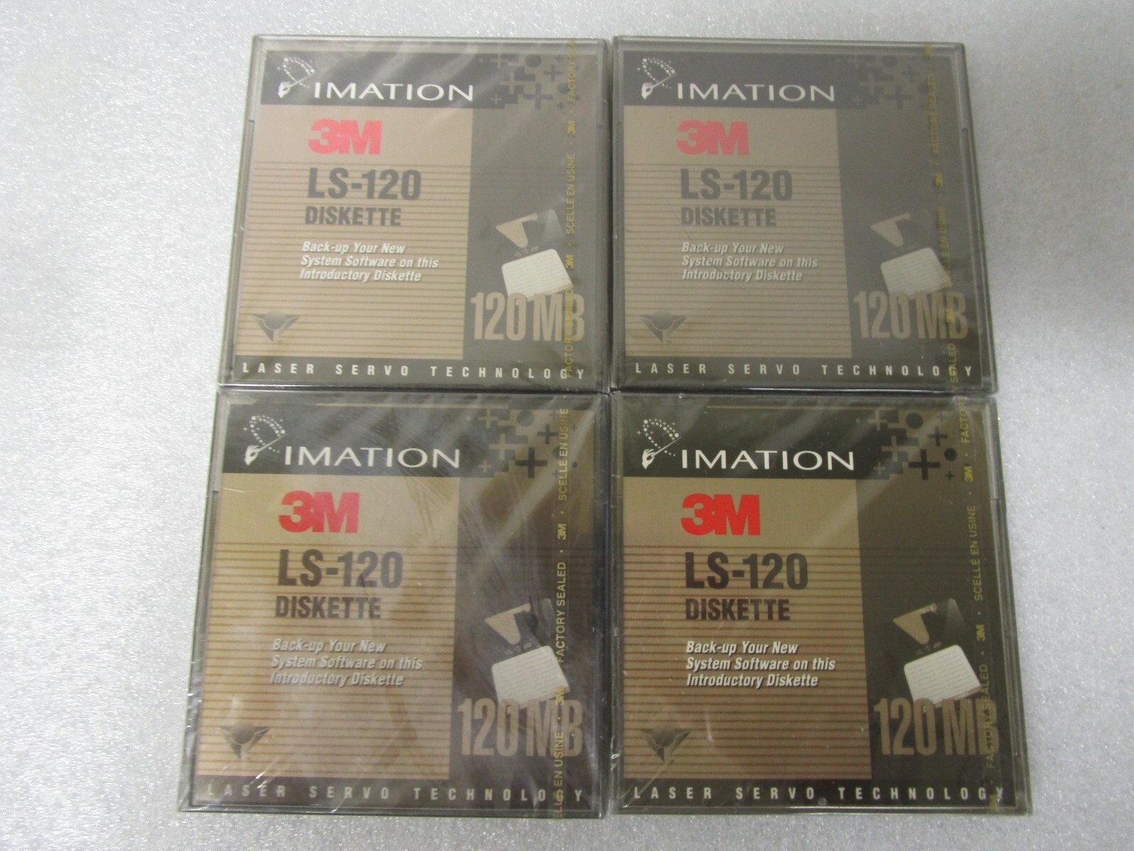 3M / Imation Lot of 4 Disks LS-120 120mb Super Disk Media / Factory Sealed New