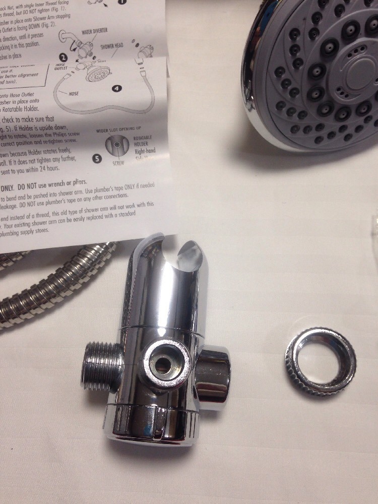 Hotel Spa Multiple Setting Ultra Luxury Spiral Three-Way Showerhead Handheld