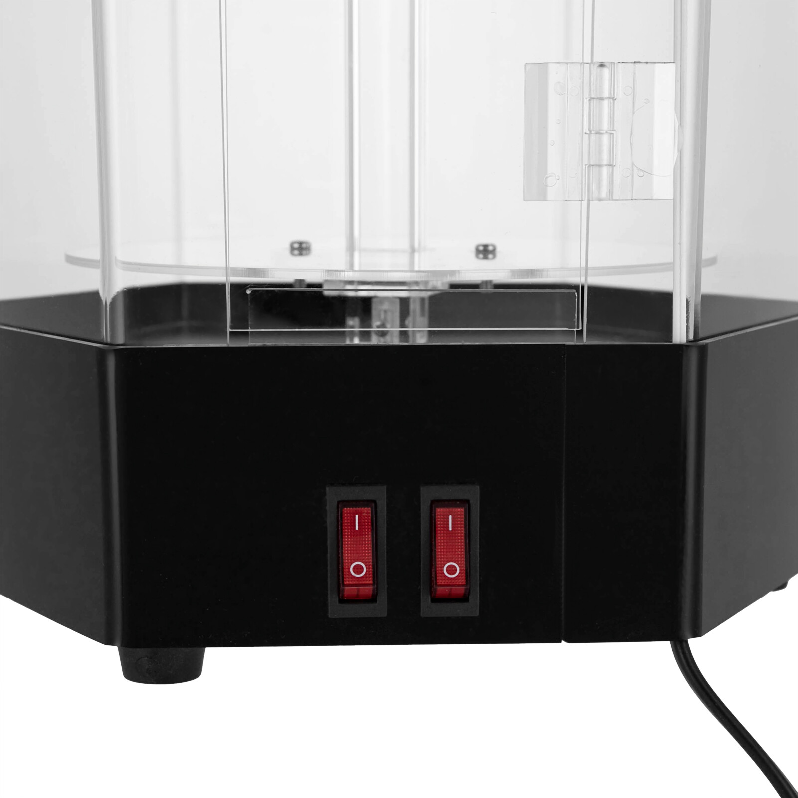 Hexagonal Display Case Electric Rotating Clear Display Case W/ 2 LED Lighting US