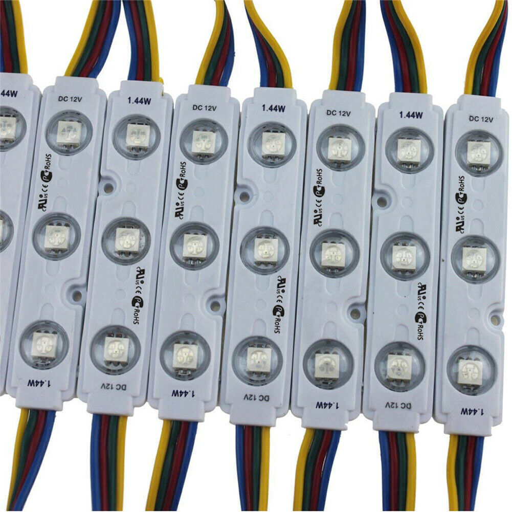 Super Bright 20~2000Pcs 5050 SMD RGB LED Module Light Injection Lamp Waterproof