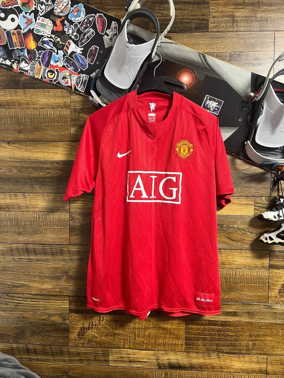 Nike Manchester United 2007/08 Home Jersey AIG XL Becca #16