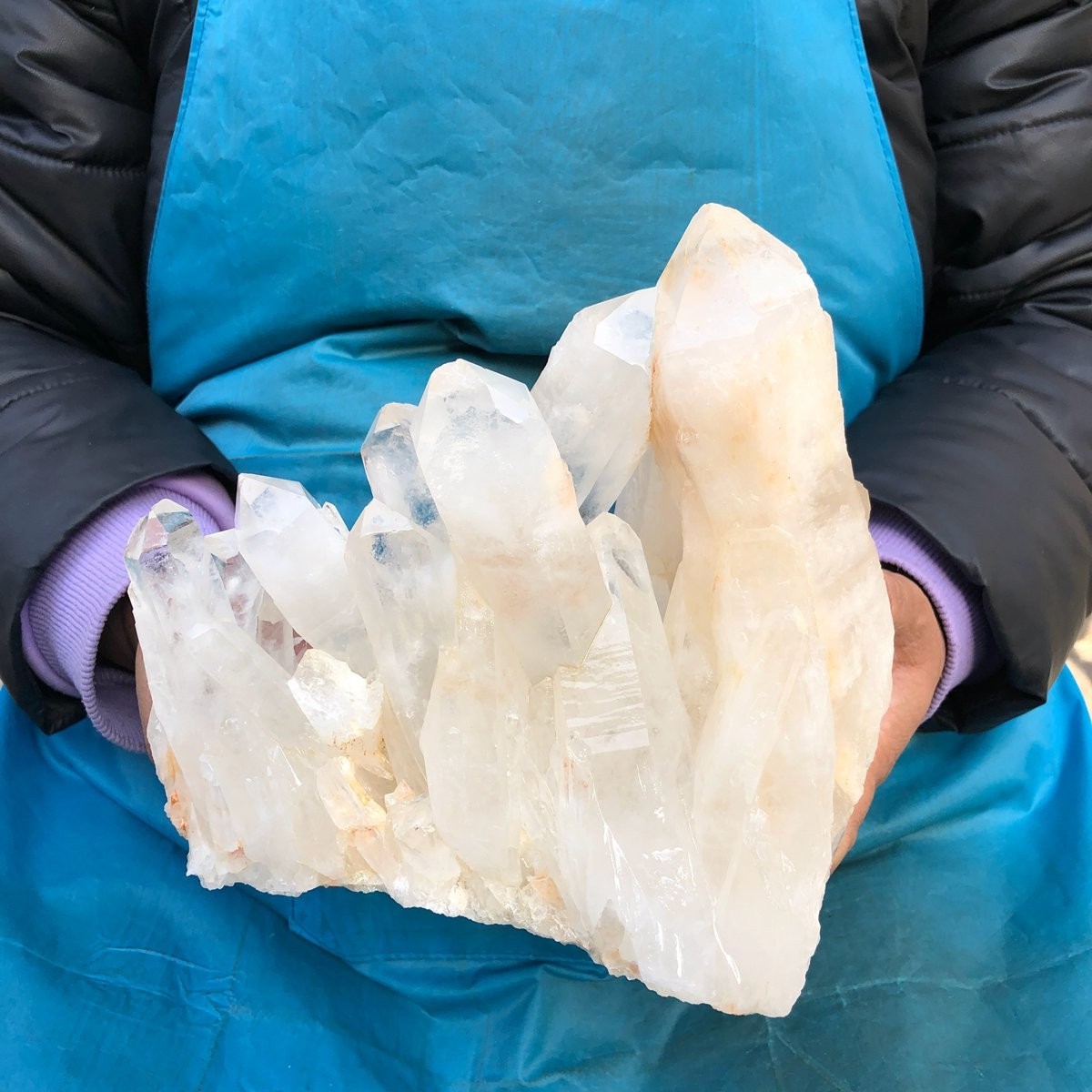 6.11LB Large Natural White Clear Quartz Crystal Cluster Rough Healing Specimen