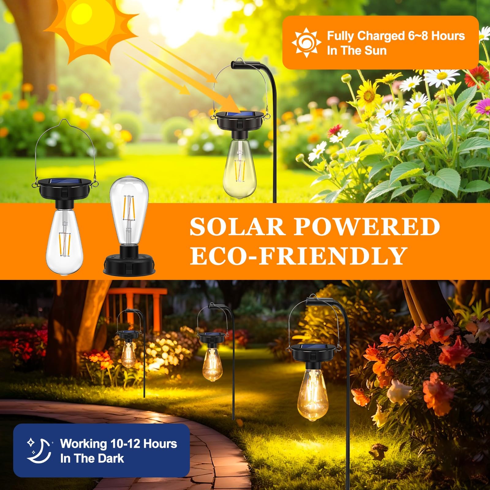 Ddlisu Solar Light Replacement Top with Bulb, 1 Pack Solar Light Bulbs for Ou...