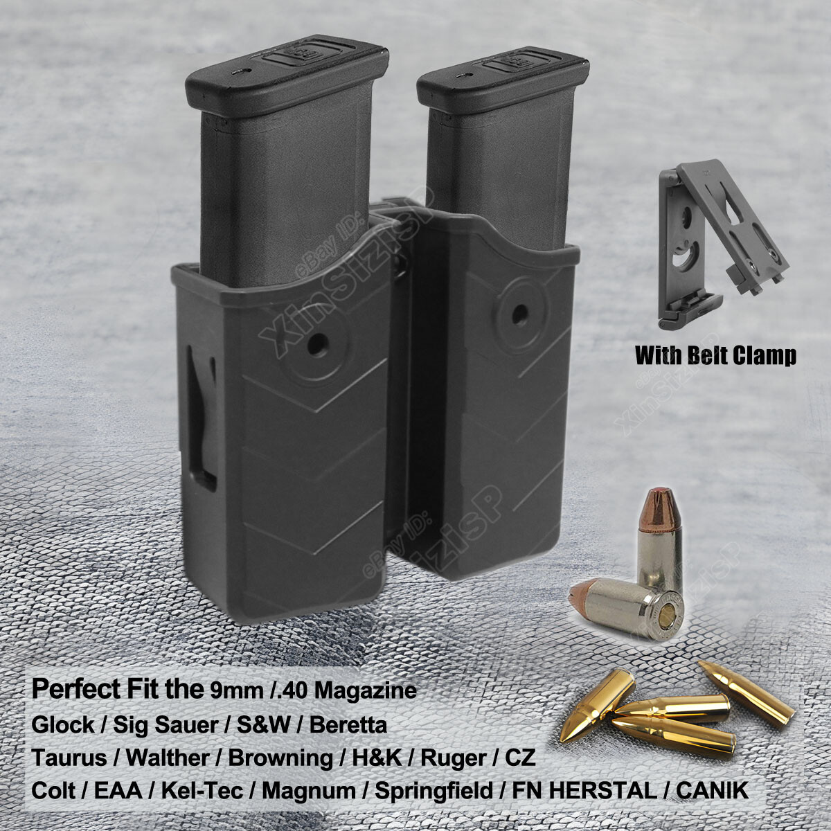 Double Magazine Holster Fit Beretta 92X APX A1 M9A4 Glock 17 19 26 22 34 Holster