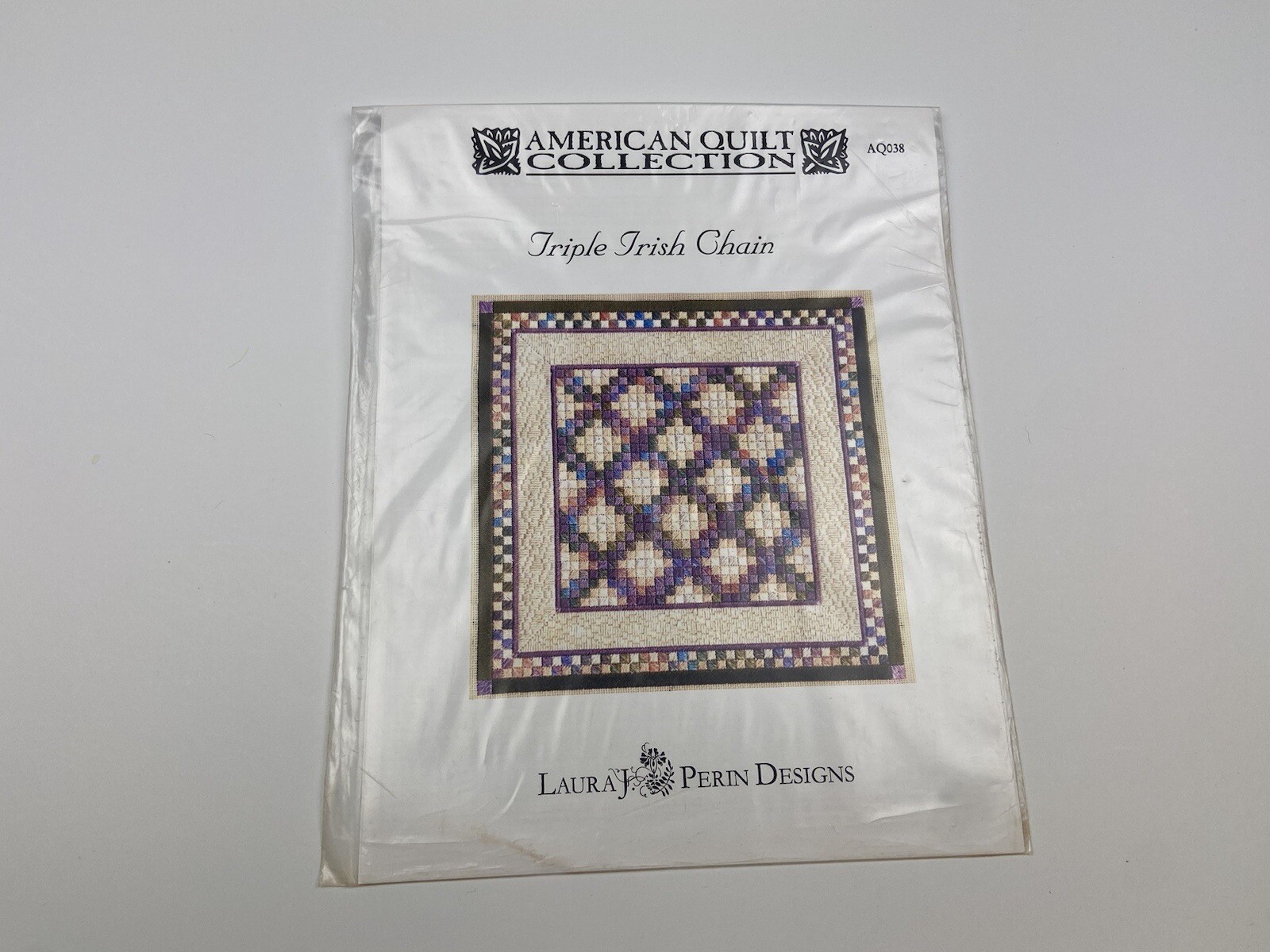 Laura J Perin Design Triple Irish Chain Needlepoint Pattern Quilt Collection