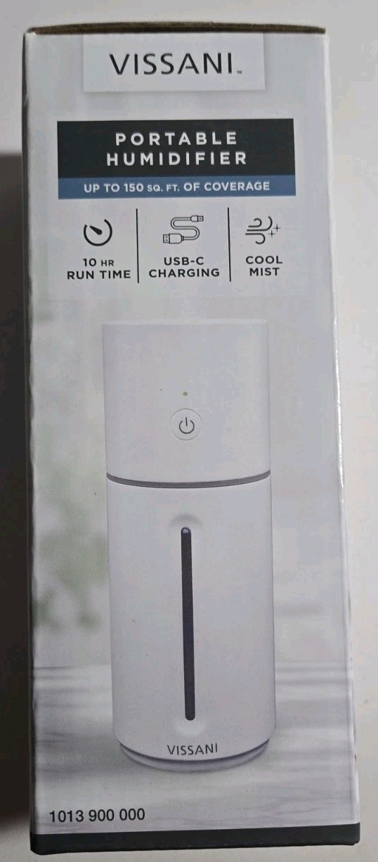 Vissani 10 oz. Portable Cool Mist Humidifier, Top Fill