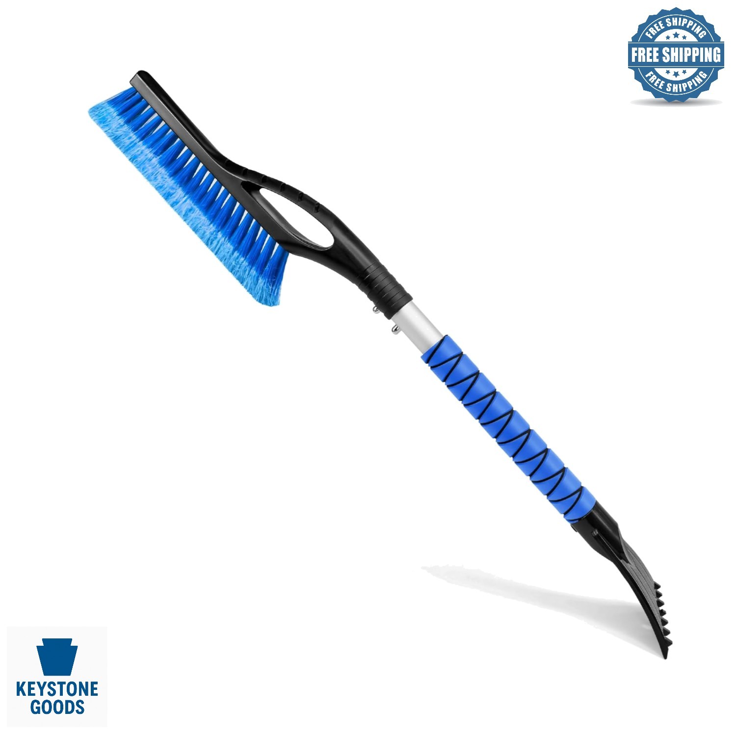 27-Inch Extendable Snow Brush & Ice Scraper for Car Windshield