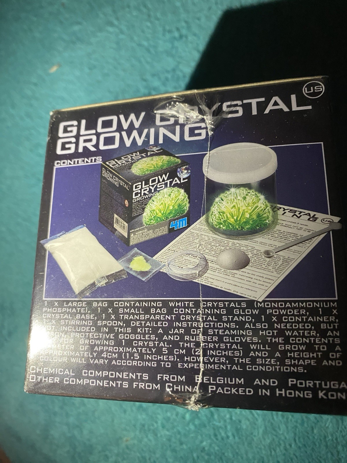 4M Glow Crystal Growing Kit Science Experiment Ages 10+ Educational Toy
