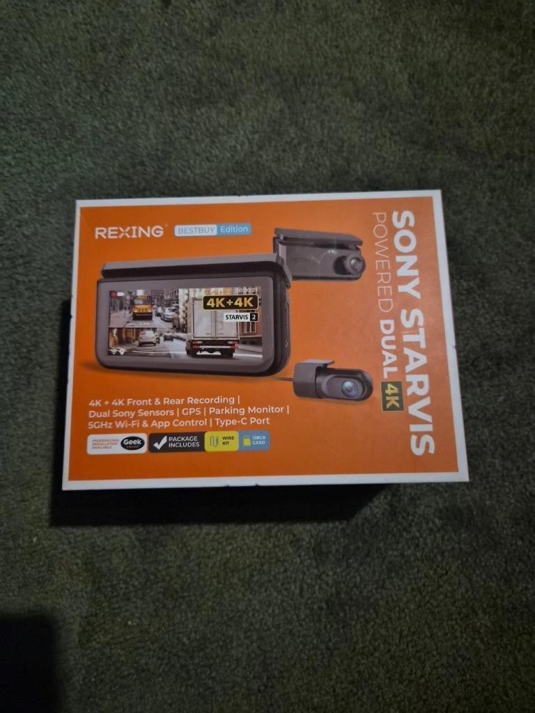 Rexing - R88 4K Front +4K Rear Dual Sony STARVIS Dash Cam with 5.8 GHz WiFi GPS