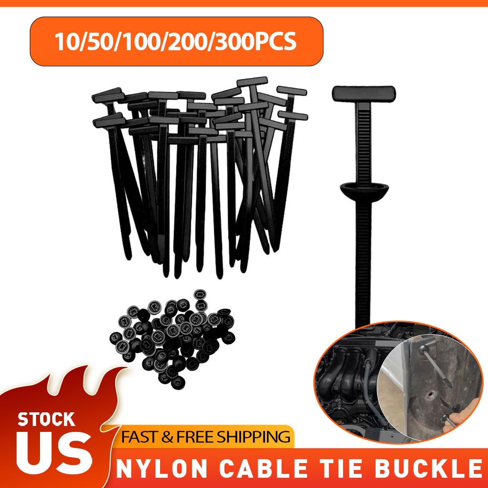 10-300 INDUSTRIAL pcs BLACK WIRE CABLE UV ZIP NYLON TIE WRAPS SELF-LOCKING CLIP