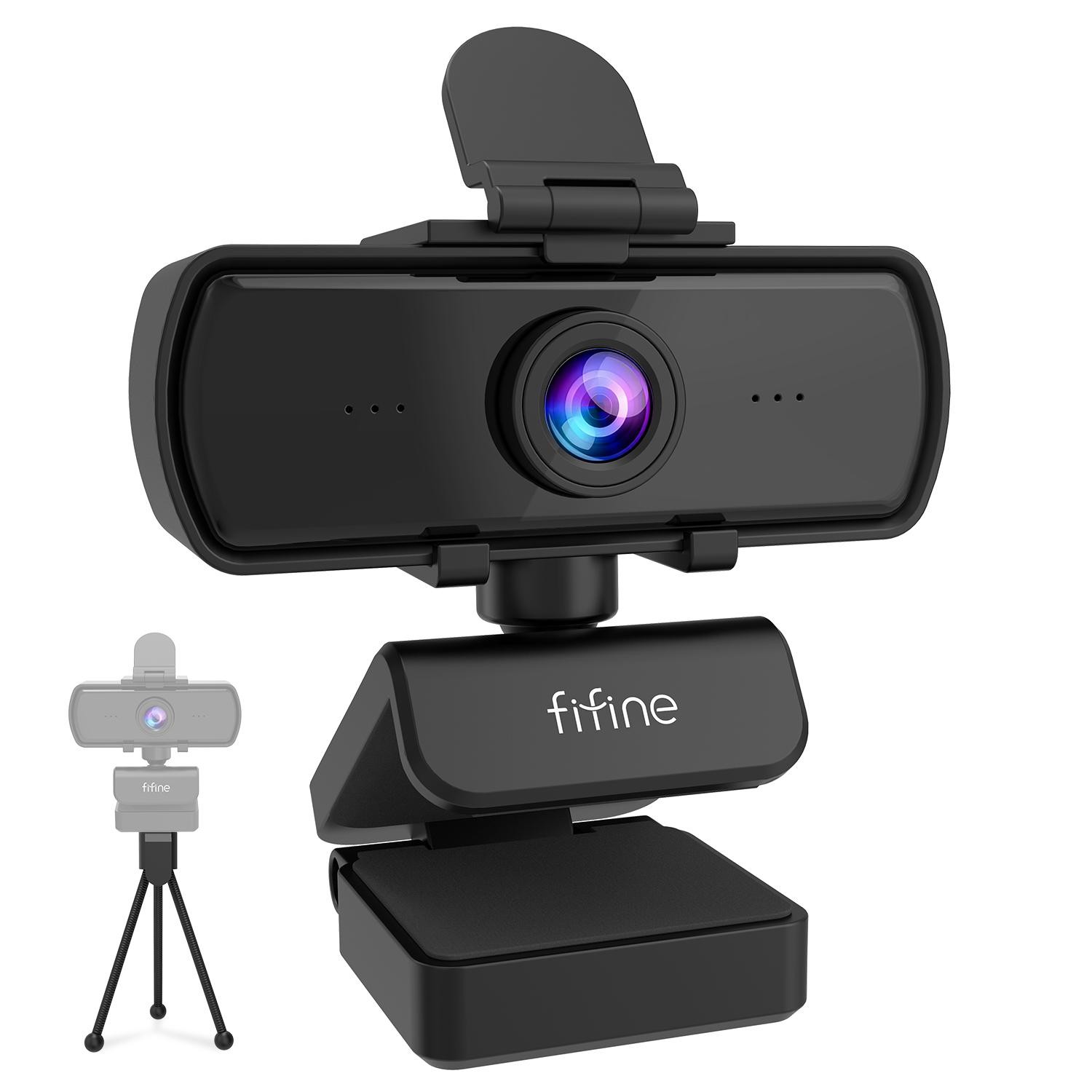 FIFINE K420 1440P USB Webcam with Mic Tripod for PC Laptop