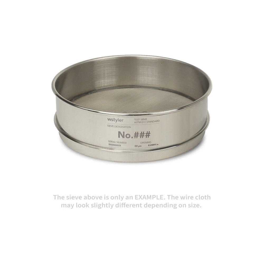 ADVANTECH 60SS8F Sieve, #60, S/S, 8 In, Full Ht 39T029