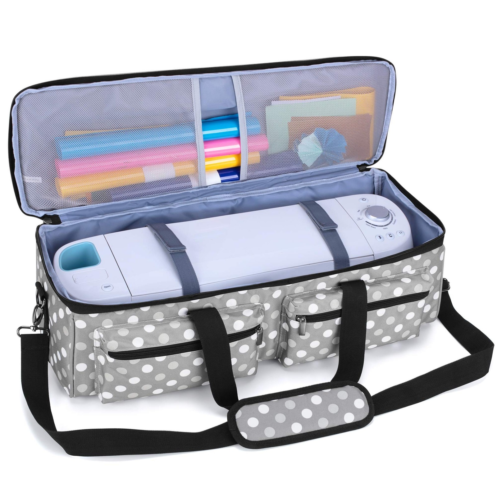 Luxja Carrying Bag Compatible with Cricut Die-Cut Machine and Double-Layer Or...