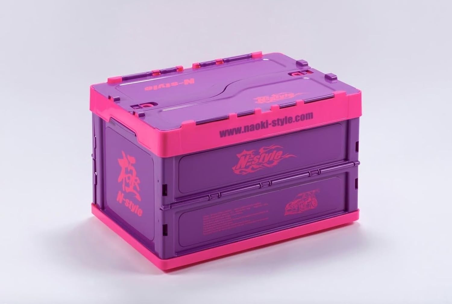 N-Style Folding Container Box 48L Purple Pink Naoki Nakamura D1GP JDM Car New
