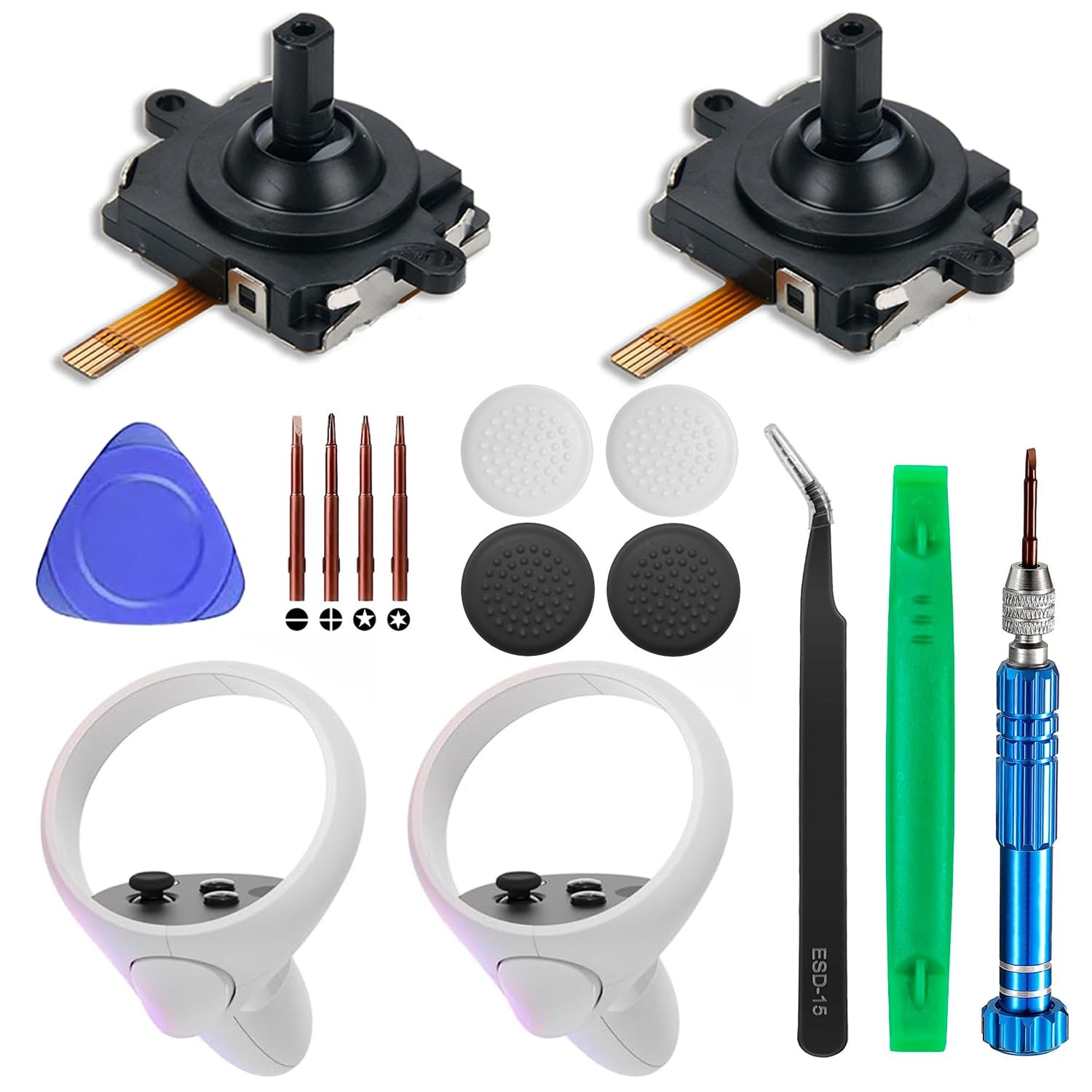 2 Pack Joystick Replacement, 14 in One Replacement kit