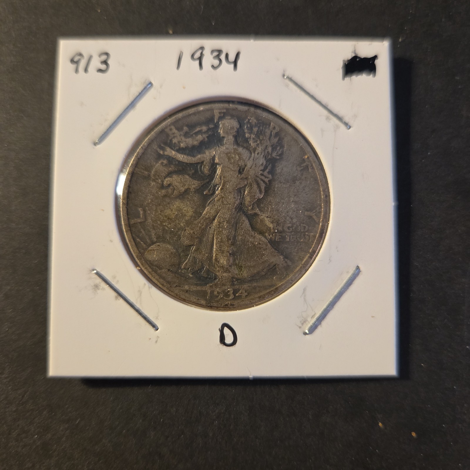 1934-D Walking Liberty Half Dollar In Fine Condition