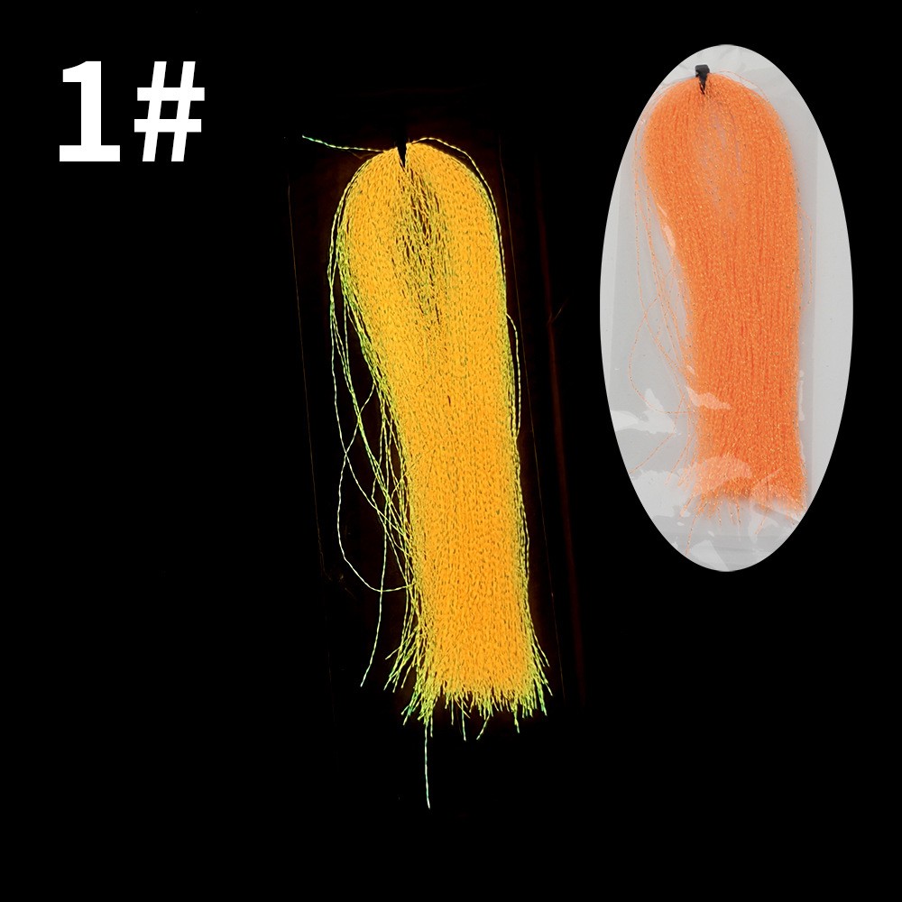 2pack Luminous Flash Tinsel Twisted Flashabou Fly Tying Assist Jig Hook Material