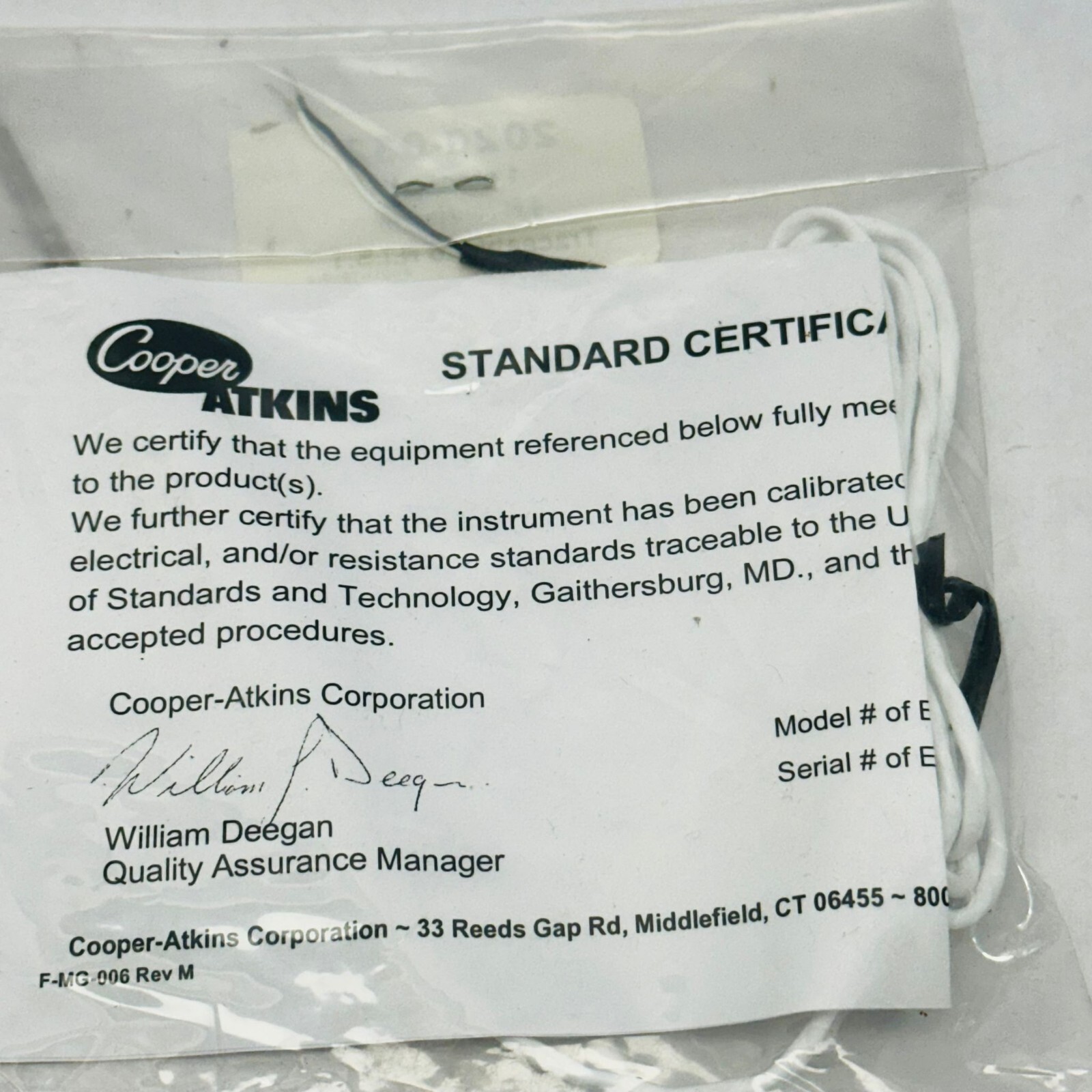 COOPER ATKINS 2020-032 TEMPERATURE PROBE