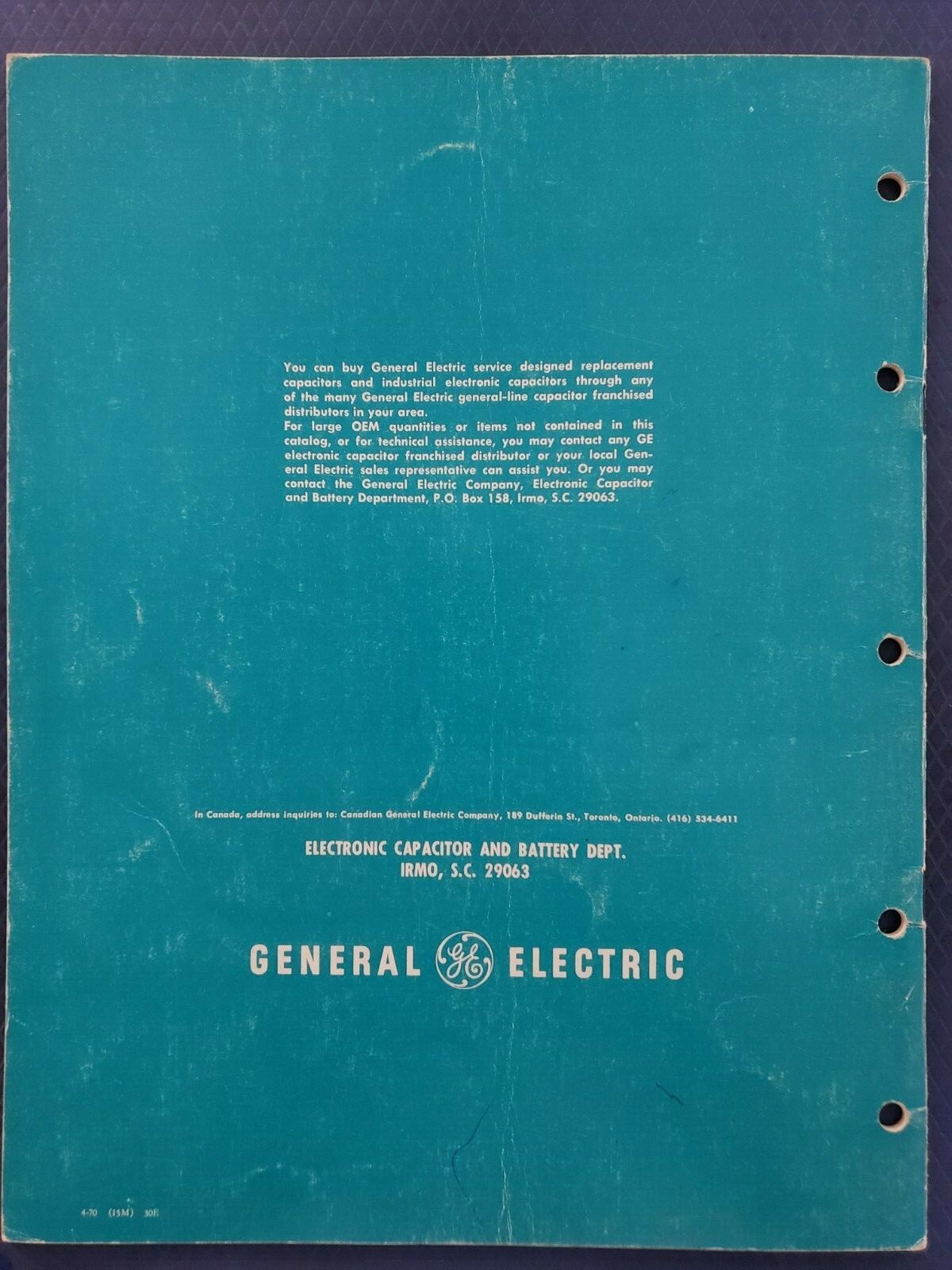 General Electric GE Service-Designed Capacitors Catalog - 1970 H
