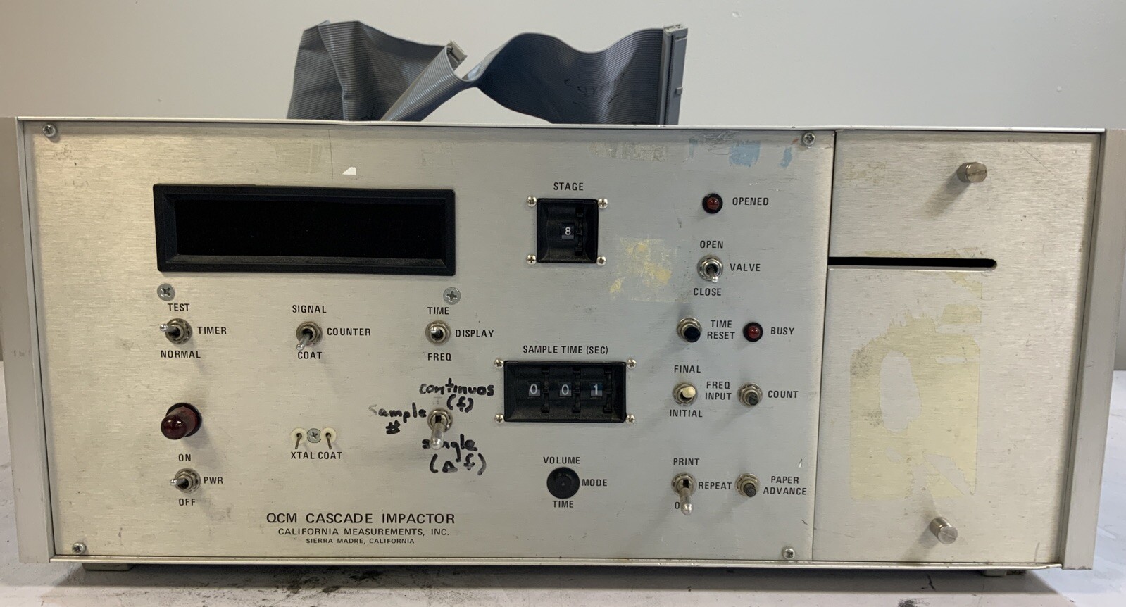 QCM Cascade Impactor  measurements Analyzer Untested-X5D