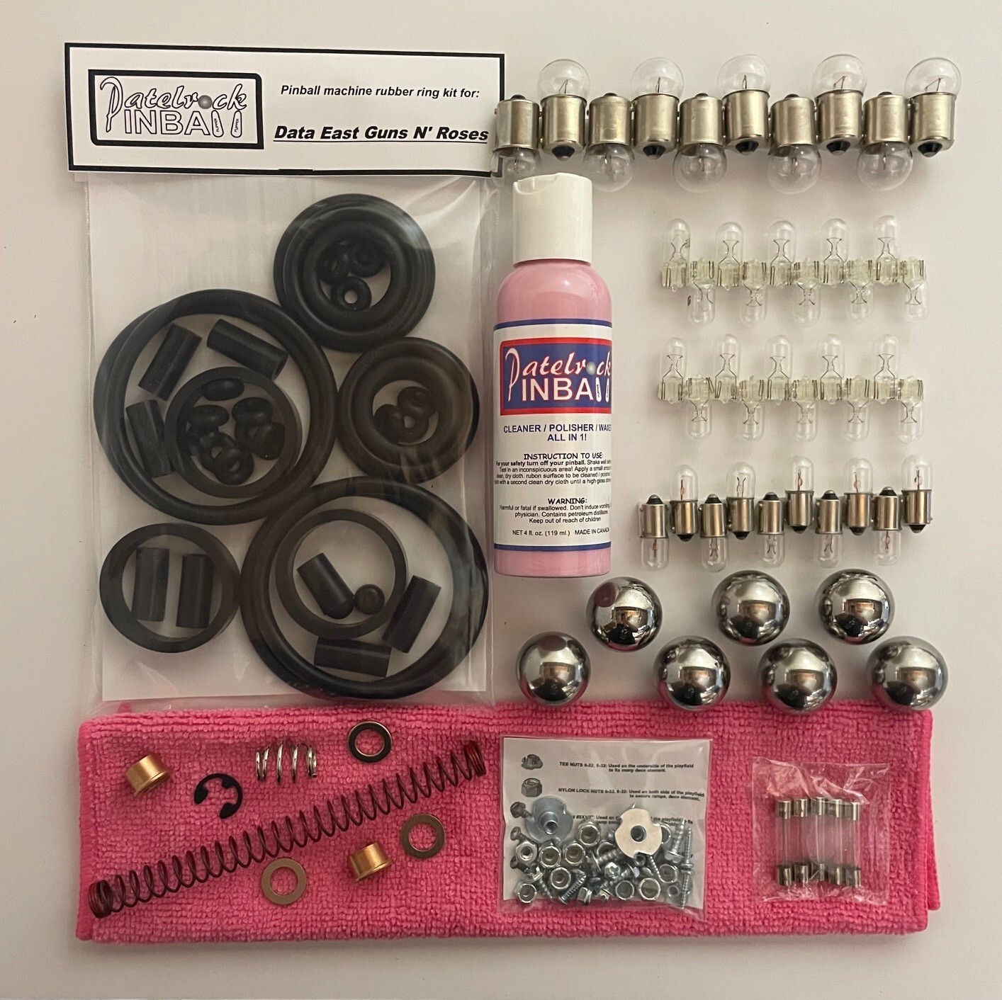 1994 Data East Guns N' Roses Pinball Machine Maintenance Tune Up Kit