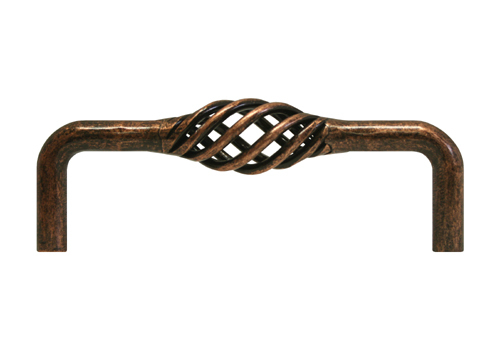 Antique Copper Machined Birdcage Kitchen Cabinet Knob pulls 96MM 3 3/4"