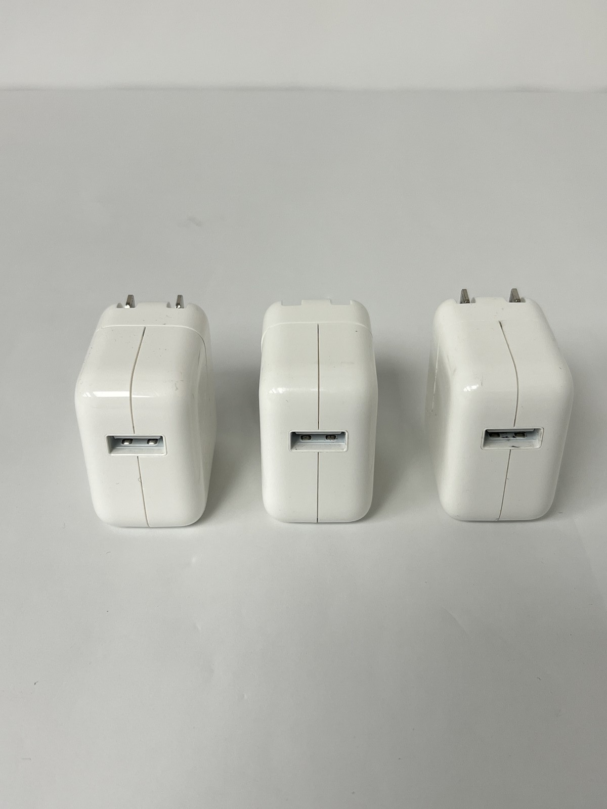 Lot of 3 Genuine OEM Apple 12W Single USB Wall Chargers Power Adapters A1401