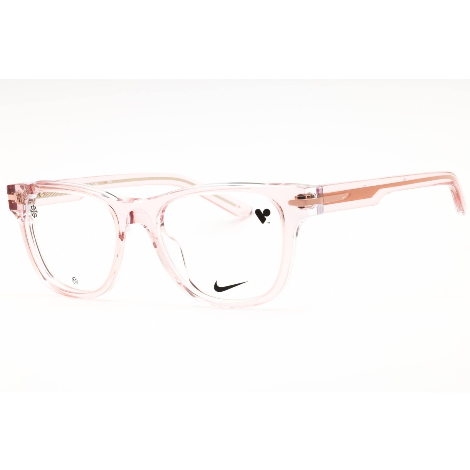 Nike Women's Eyeglasses Blush/Crystal Laminate Acetate Full Rim Frame 7176 689