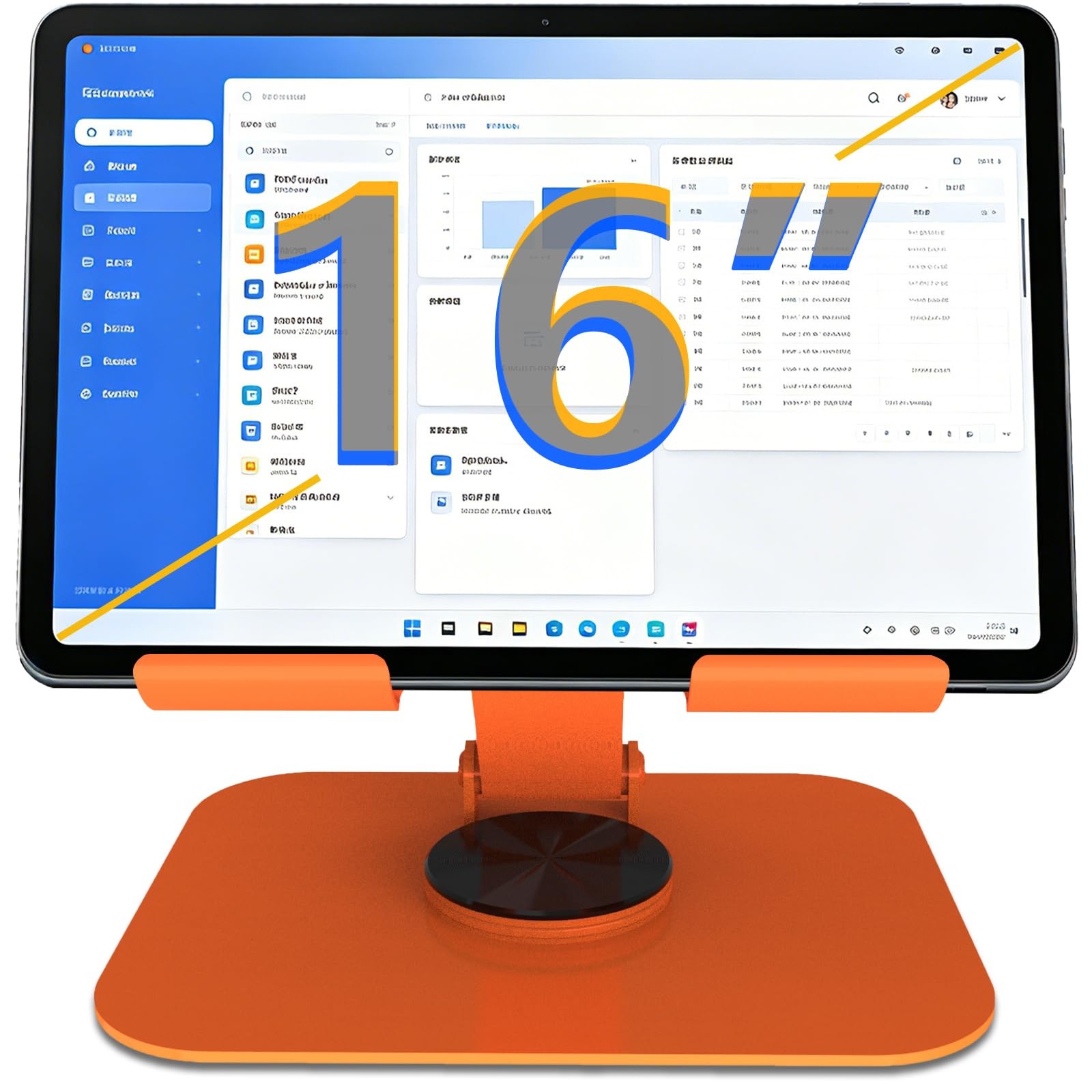 Universal Lager Tablet Stand 360° Rotation Metal Base Adjustable Holder