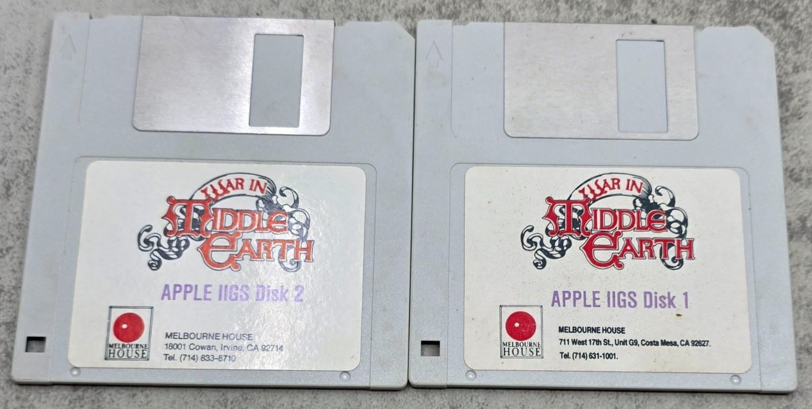 J.R.R. Tolkien's War in Middle Earth (Apple IIGS) 3.5" Floppy Disks Melbourne