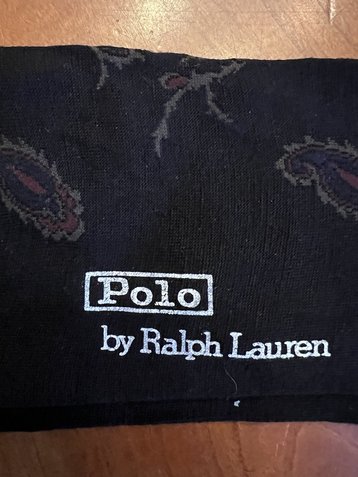 NWT POLO Ralph Lauren Mens Lux Dress Socks OTC 65% Wool Black Paisley JAPAN