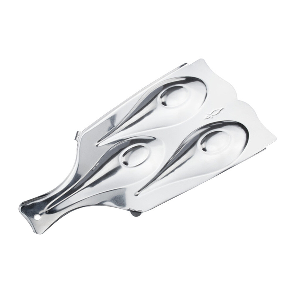 3 Cavities Spoon Rest Stainless Steel Spoon Rest Triple Spoon Holder Kitchen