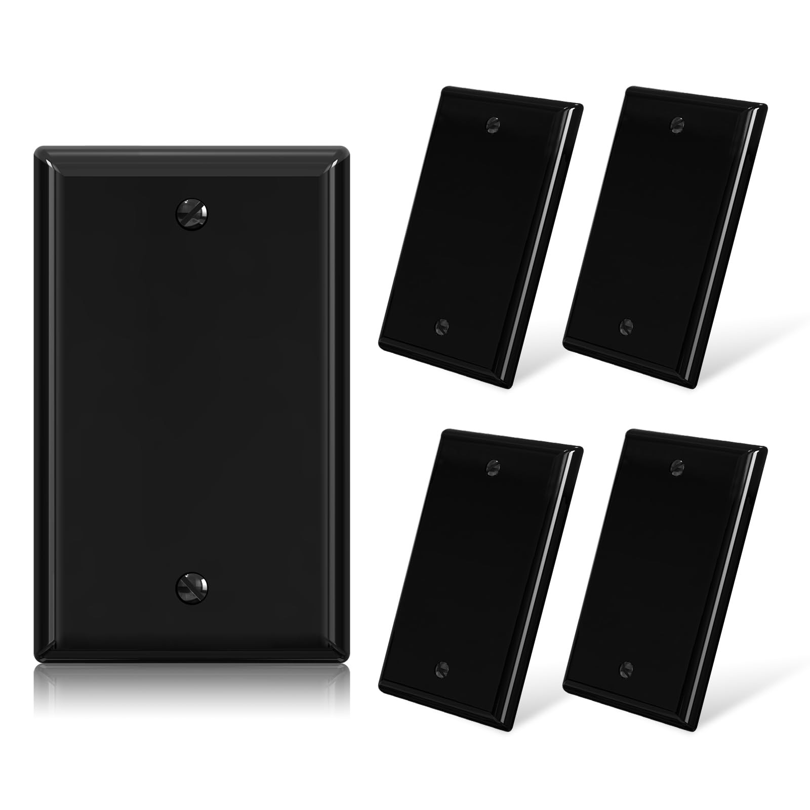 ELEGRP 1-Gang Blank Device Wall Plates, Standard Size 4.5" H x 2.75" L Unbrea...