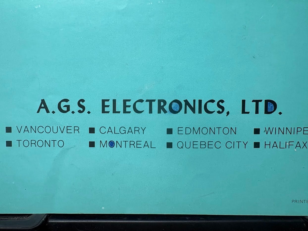 Vtg AGS Electronics TK-34 Receiver Owner's Manual A.G.S.