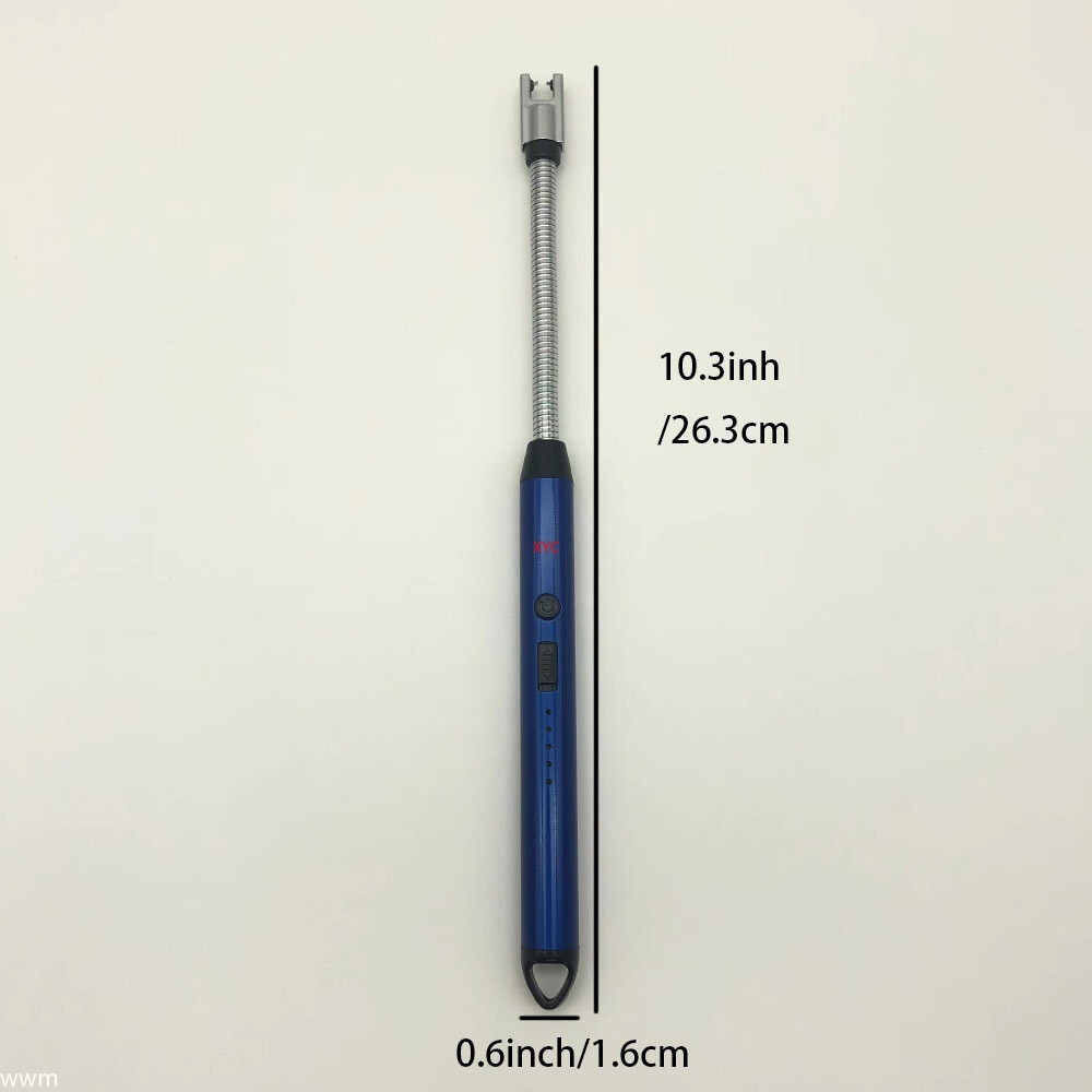 1*Windproof Electric Arc Lighter USB Rechargeable for Candle BBQ Kitchen Smoking