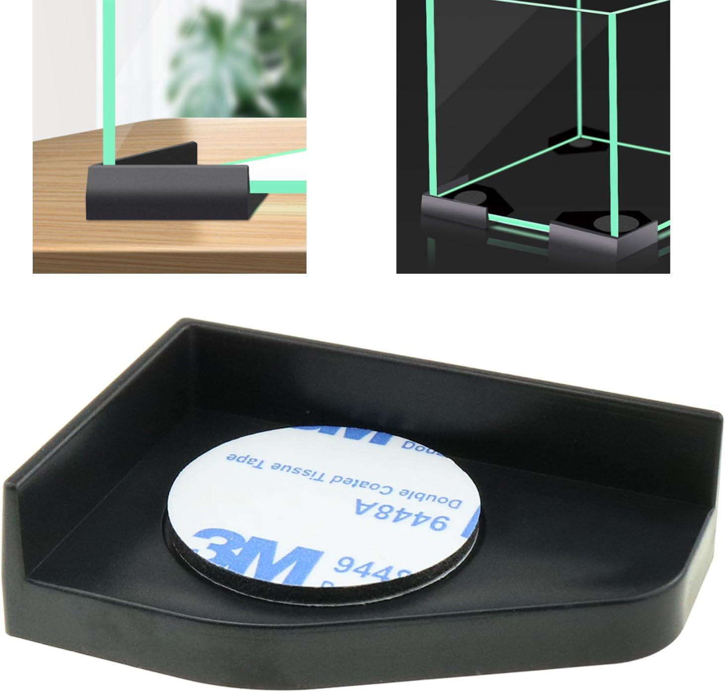 4PCS Black Plastic Fish Tank Corner Protector Aquarium Glass Angle Cov...