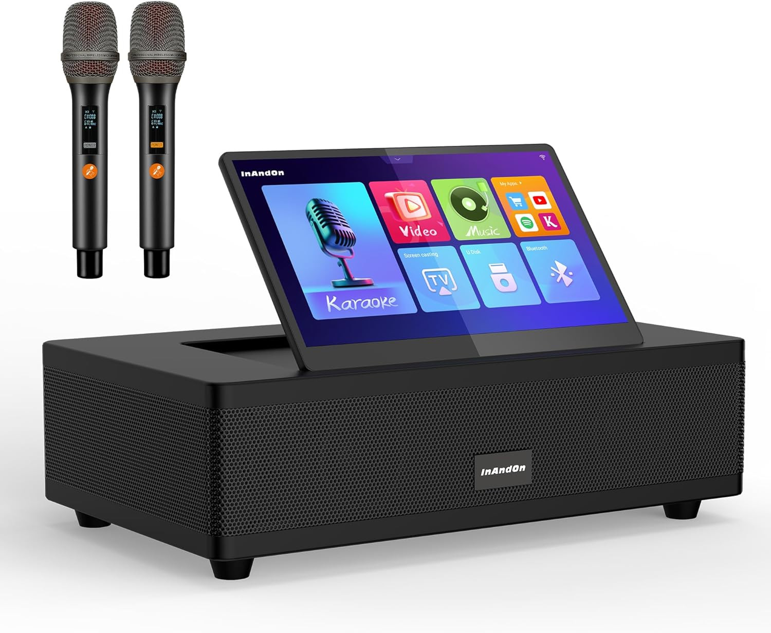 Karaoke Machine: All-In-One Karaoke Player with 12.2" HD Touchscreen, 2 UHF Wire