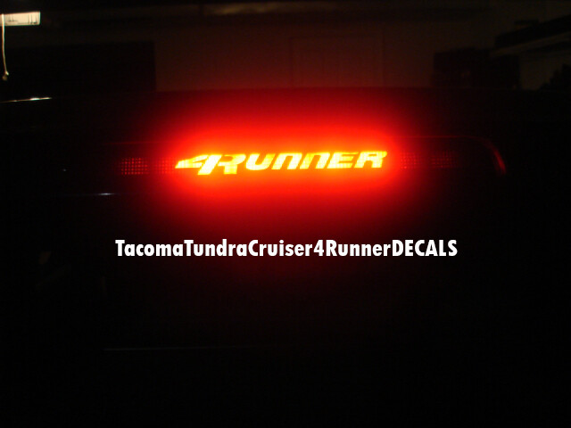 FITS Toyota 4Runner 3rd Brake Light Decal - 96 97 98 99 00 01 02