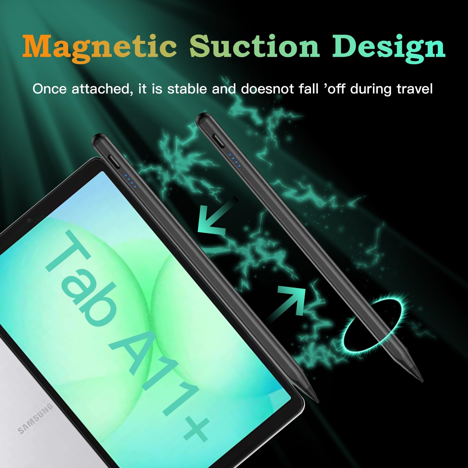 Stylus Pen for Samsung Galaxy Tab A11+/A11 Android S Compatible black