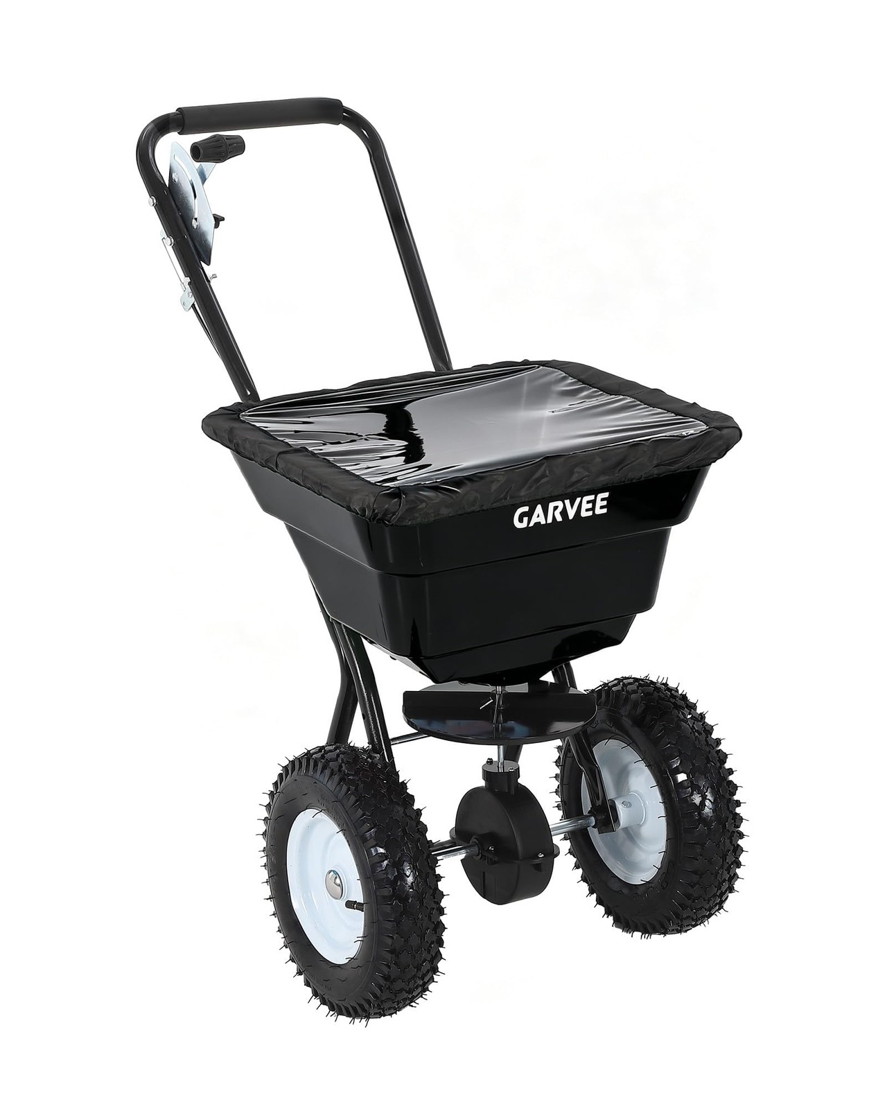Push Broadcast Spreader 80/100/125 LBS Walk Behind Lawn Spreader Adjustable Flow