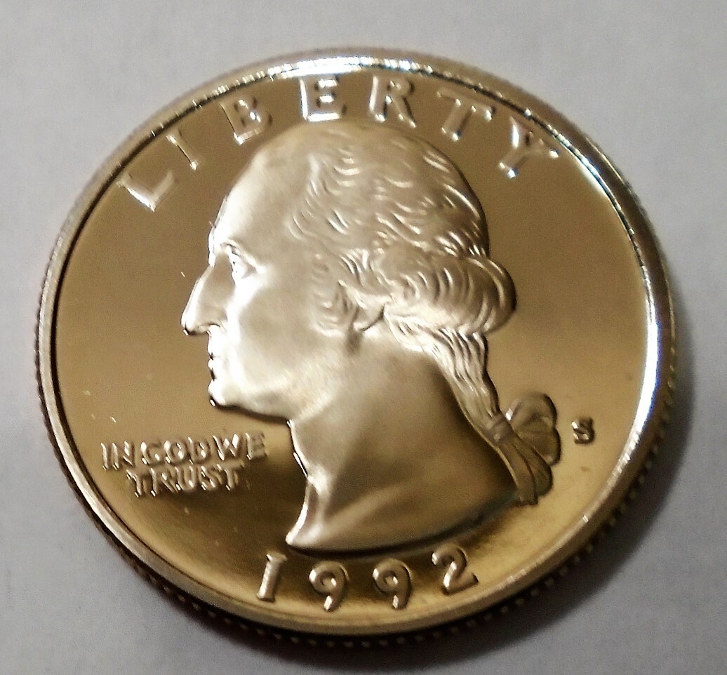 NICE 1992 s Proof Washington Quarter Deep Cameo # 151