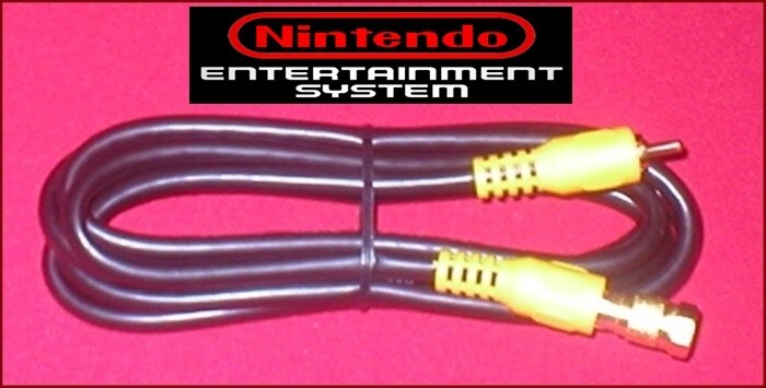 6Ft HQ GOLD RCA Cable & GOLD RF Coax TV Adapter for Top Loader Nintendo NES NEW