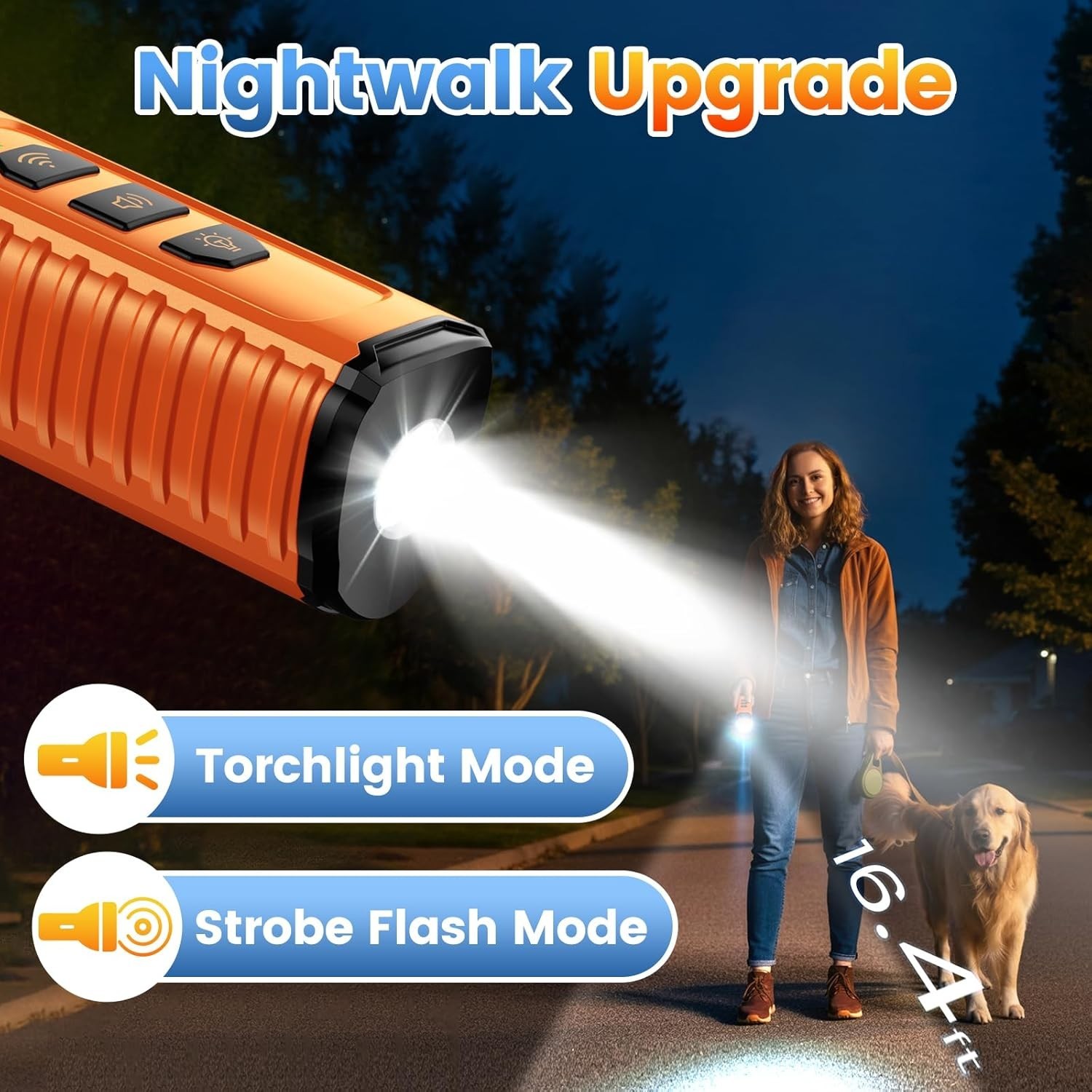 Compact Dog Training Tool - Flashlight Included