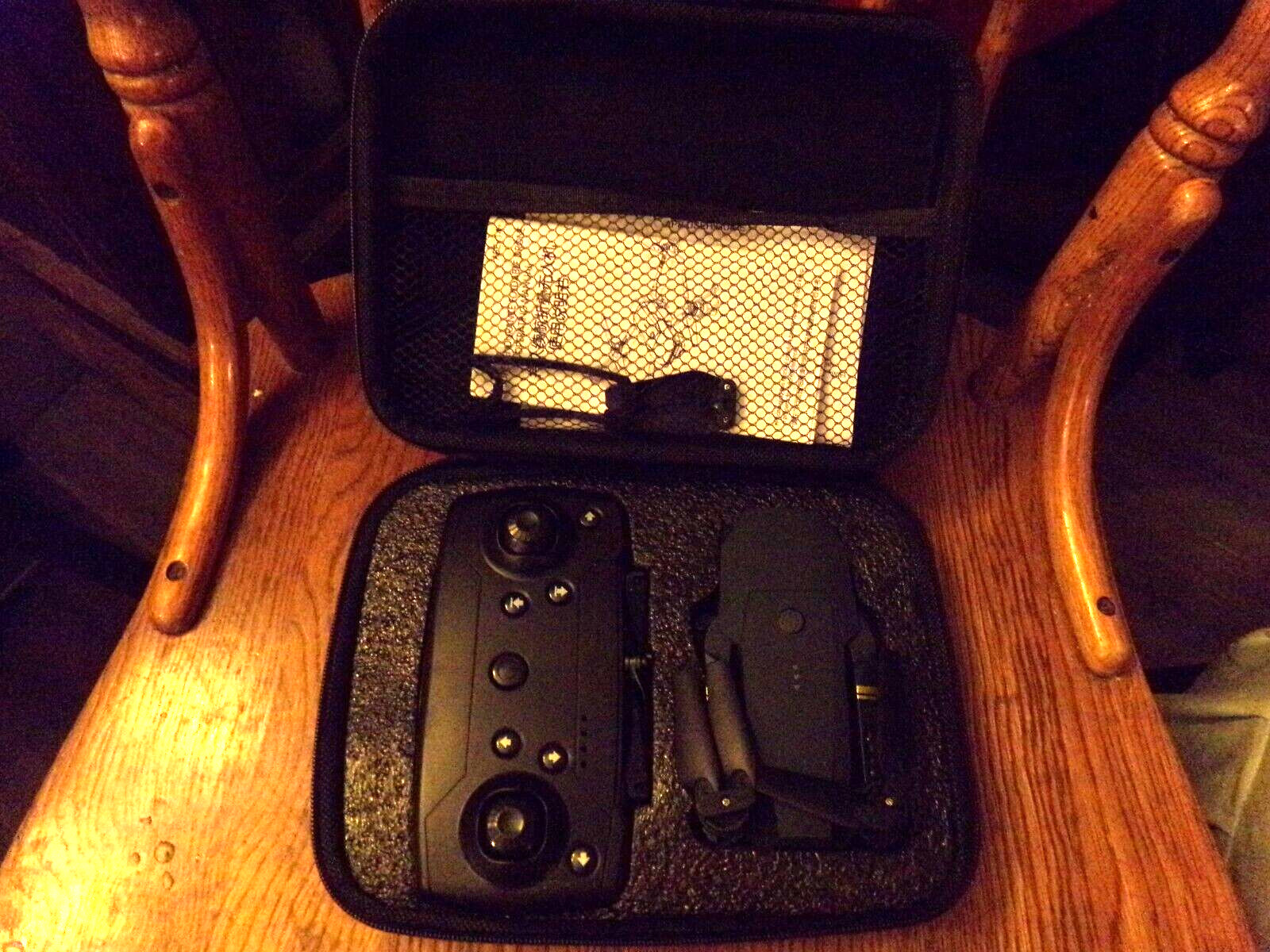 UNKNOW MAKE AND MODEL Drone BLACK IN CASE SUPER INDURACE FOLDABLE DRONE