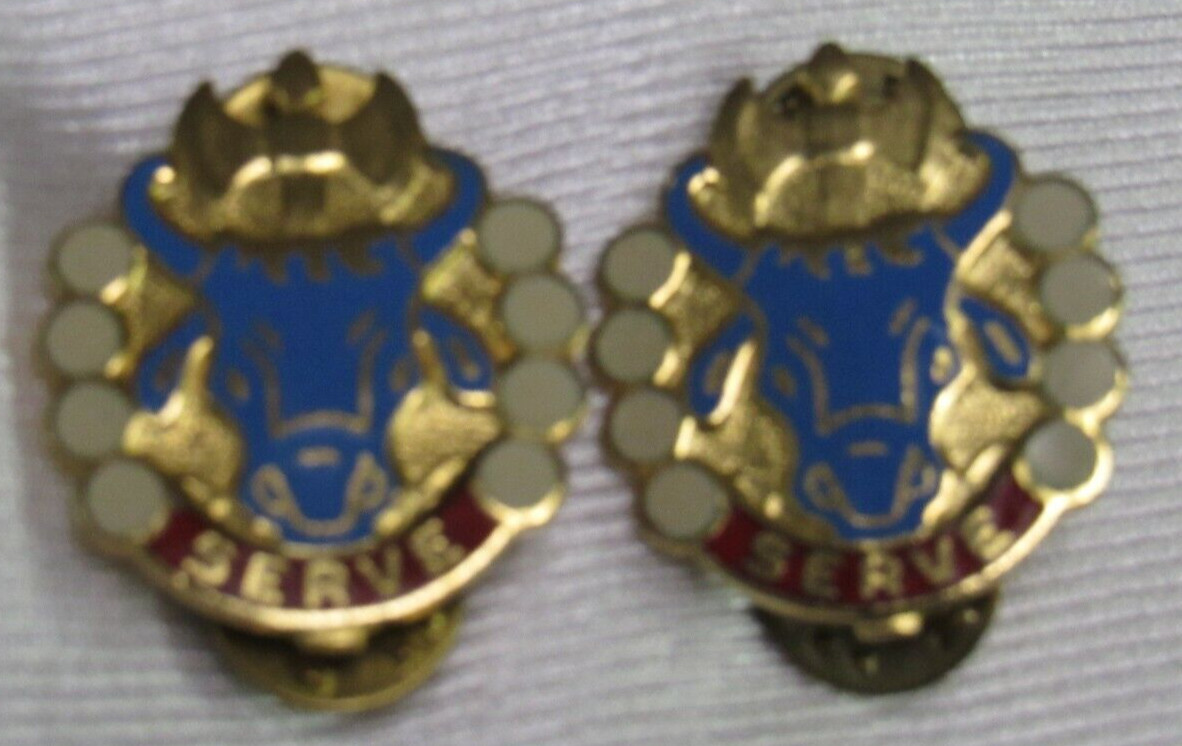 213th S&S Supply & Services Bn Quartermaster QM Support crest badge set VGC